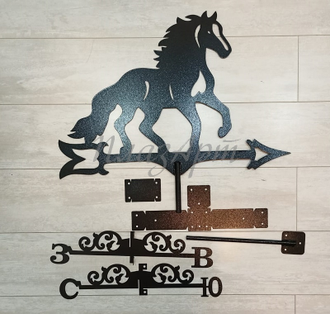 флюгер на крышу конь