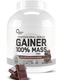 100% Mass Gainer (3 кг.) Optimum system. Шоколад