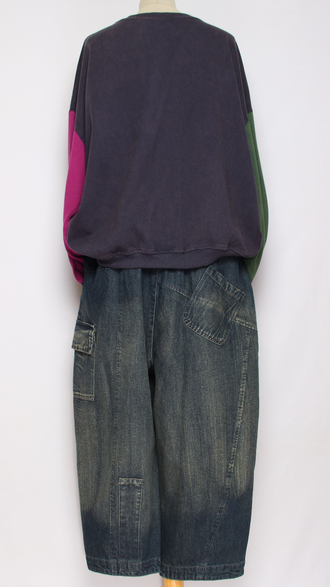 Джинсы "Карманы клапаны" синие р.48-50