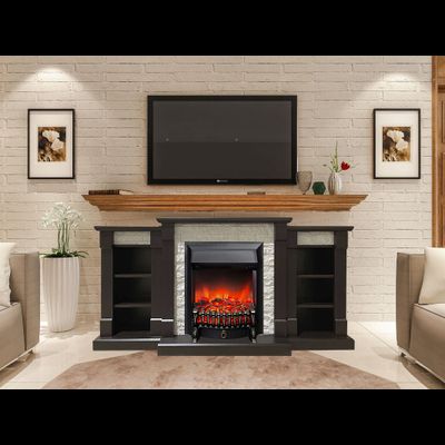 Электрокамин Моника LUX BL M2 с очагом Fobos