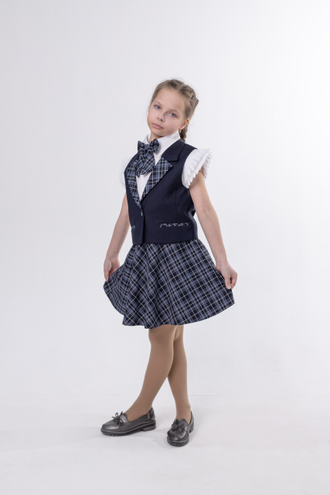 Жилет с воротом до пояса для девочки