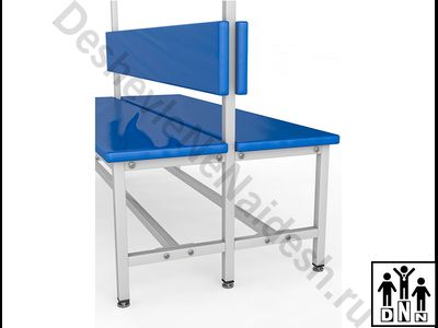 Мягкая скамейка для раздевалки 2м, двухсторонняя DNN