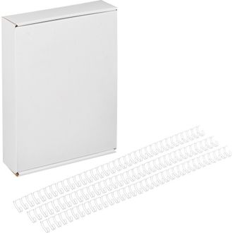 Пружины для переплета металлические Promega office 9,5мм белый 100 штук в упаковке