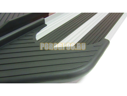 Пороги подножки "Luxe Silver" 1450 мм для Chevrolet NIVA 2002-