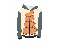 Толстовка 3D с полной запечаткой Капибара, Kapibara-san №18