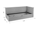 Кровать ТАХТА  БЕСТ односпальная   велюр  0,9м с подъемным механизмом цвет на выбор