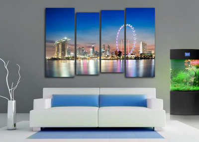 Модульная картина "Великолепие Сингапура"