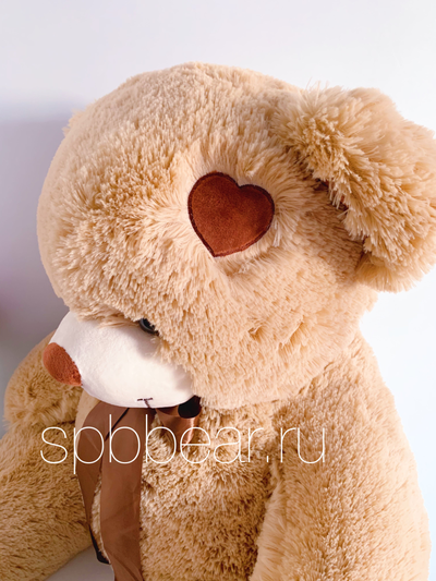 Плюшевый медведь 110 см кремовый Тони