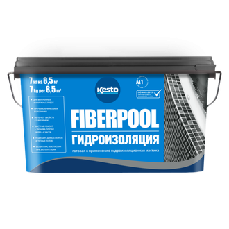 Kesto Fiberpool - Гидроизоляция для полов и стен во влажных помещениях, 7 кг