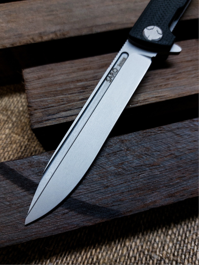 Складной нож Single EVO. Клинок ДОЛ, СТАЛЬ AUS10, рукоять G10, цвет черный