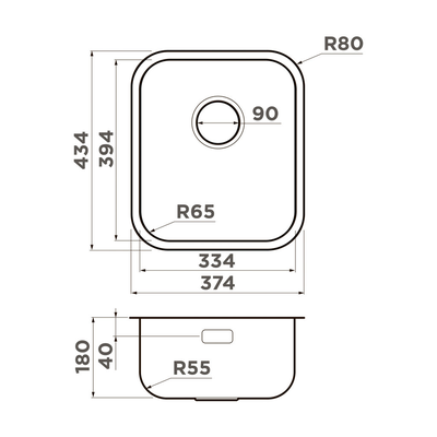 Мойка OMOIKIRI OMI 38-U/I IN
