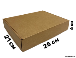Коробка картонная 25 x 21 x 6 см