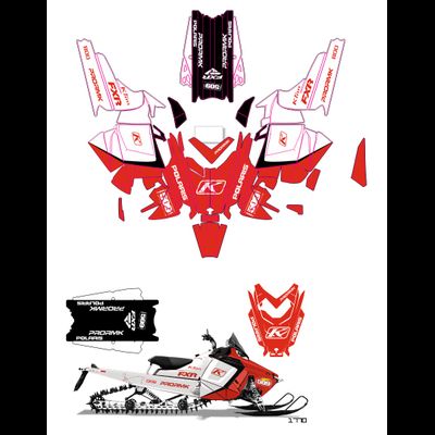 Наклейки на снегоход Polaris PRO RMK 2011-2015 #2616