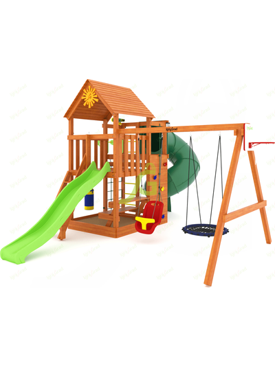 Детская площадка IgraGrad Крафт Pro 3 с трубой мод.2