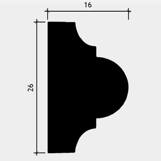 Молдинг 1.51.353 - 26*16*2000мм
