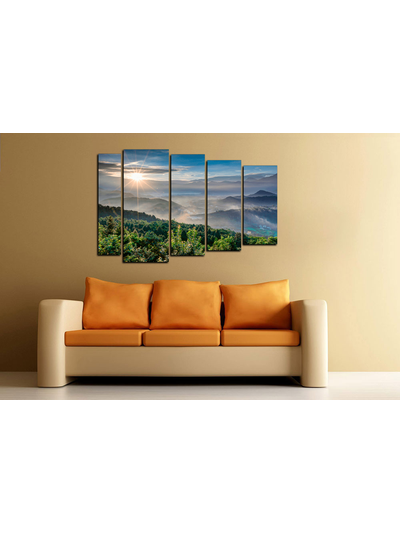 Модульная картина "Солнце и холмы"