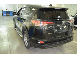 Пороги с накладным листом d53 для Toyota RAV4 (2015-2019)