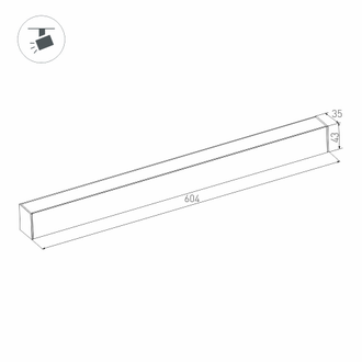 Светильник Arlight MAG-FLAT-45-L605-18W  (WH, 100 deg, 24V)