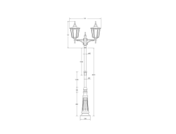 Парковый светильник серии  ALBORG 2-LA/A2(4,0м )