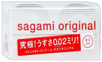 Ультратонкие презервативы Sagami Original 0.02 - 6 шт. Производитель: Sagami, Япония