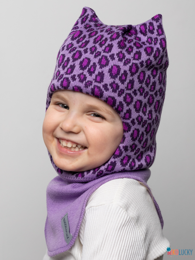 Шапка-шлем 24101-01 с утеплит,сиреневый,баклажановый 48-50