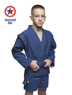 Куртка детская для самбо плетеная ВФС BRAVEGARD Junior синяя