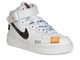 Nike Air Force 1 Mid Just Do It White Белые