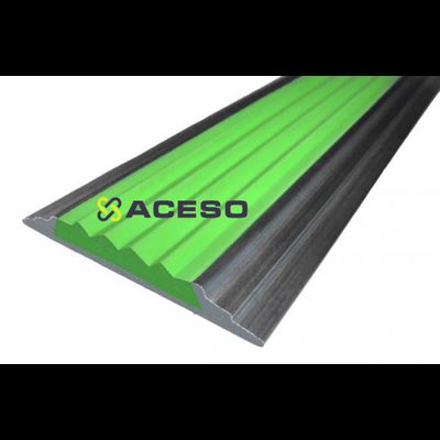 Алюминиевая полоса с резиновой вставкой 3000 мм  цвет в ассортименте