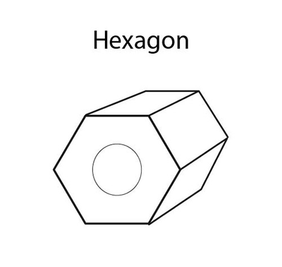 Toho Hexagon 11/0 - 5г - 24 Прозрачный салатовый с серебряной линией внутри