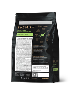 PREMIER (Премьер) сухой корм для собак крупных пород, Ягненок, индейка 3 кг