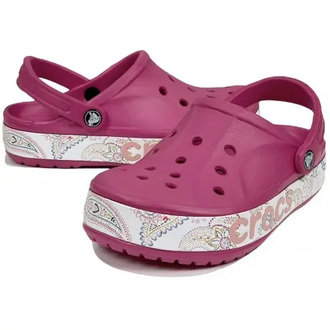 CROCS BAYABAND BANDANA PRINT CLOG РОЗОВЫЕ