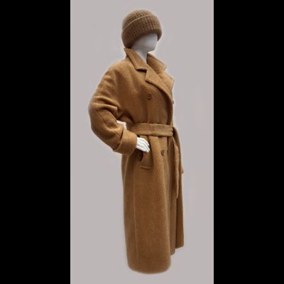 Коричневое пальто чебурашка Teddy Arti Moda 18608 на пуговицах