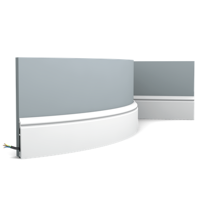 Плинтус ORAC Decor SX173, дюрополимерный, влагостойкий, ударопрочный, под покраску, длина 2 метра