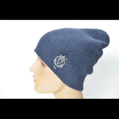 Синяя шапка из альпака и шелка Vizio Италия 9015 CL