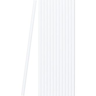 Трубочки для коктейля бумажные сплошные белые в пленке (50 штук в упаковке)