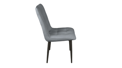 Стул ФРЕДО Черный муар/Микровелюр BRENDY Grey