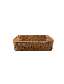 Корзина для хлеба прямоуг. 24,5*17*6 см. коричневая, полиротанг