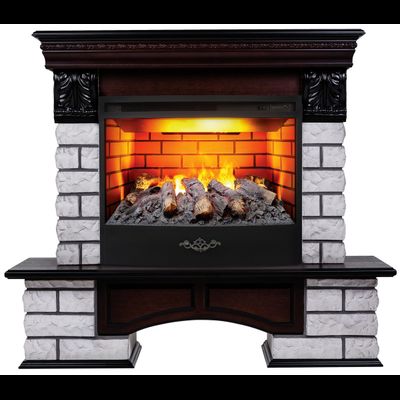 Электрокамин Country Lux Rock AO с очагом 3D FireStar 25.5