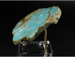 Бирюза, срез полированный с одной стороны, США, Невада (130*79*18 мм, 167 г) №37863