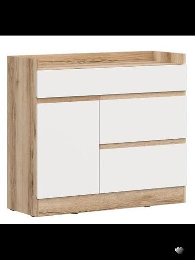 Брауни Комод  Дуб Делано/Белый