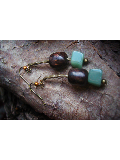 Бохо-серьги &quot;Воспоминания об осени&quot;