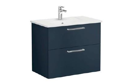 Модуль с квадратной раковиной, Vitra Root, 80 см, 2 ящика, матовый, темно-синий, 68287