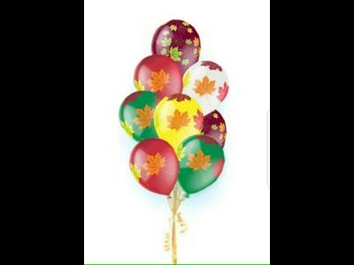 Фонтан из 10 шаров листья