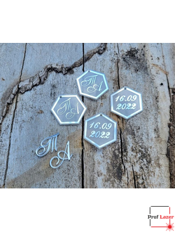 Бирки на свадебные бутылки и бокалы