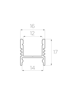 Алюминиевый профиль 4L-1617-S ANOD