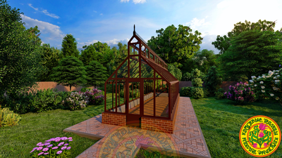 Базовая комплектация теплицы ЙОРКШИР Х размером 9000 х 3000 мм