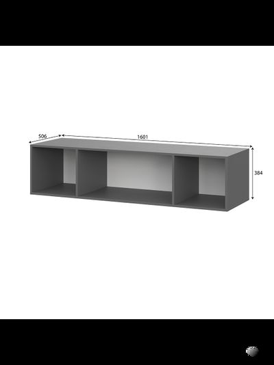 ШК 5 1600 шкаф четырехстворчатый распашной с антресолью Графит