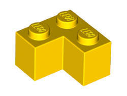 Brick 2 x 2 Corner, Yellow (2357 / 235724 / 235774)
