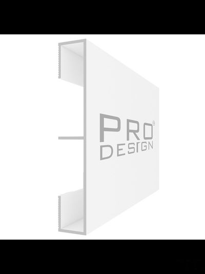 Алюминиевая вставка 1965 для плинтуса Pro Design 2,7 м.п. (12х70 мм) Белый муар