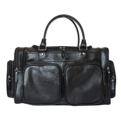 Кожаная дорожная сумка Bufaloro black (арт. 4012-01)